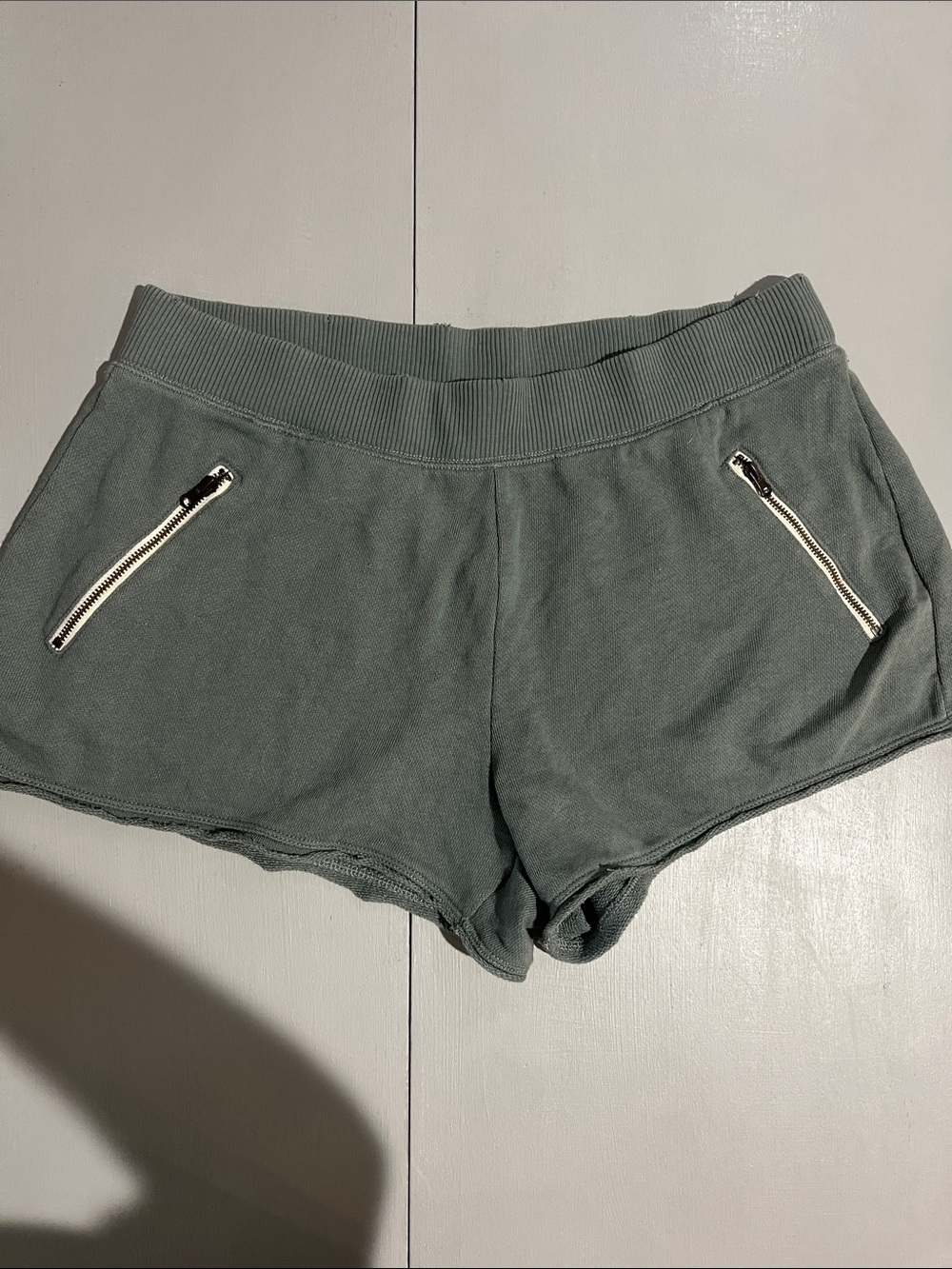 aerie Ribbed-Waist Lounge Shorts - Sage